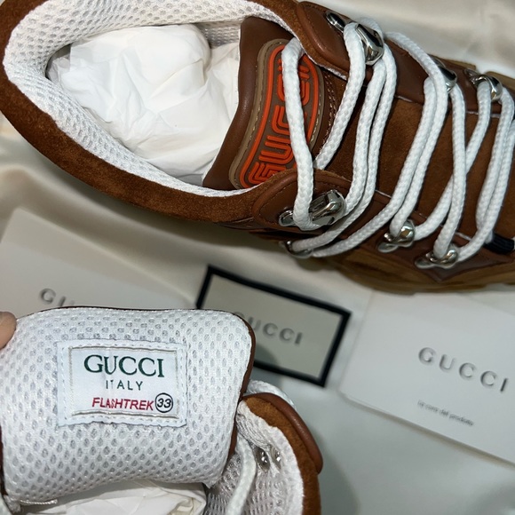 Gucci kids suede moca pelle S gomma size 33 - Picture 6 of 7